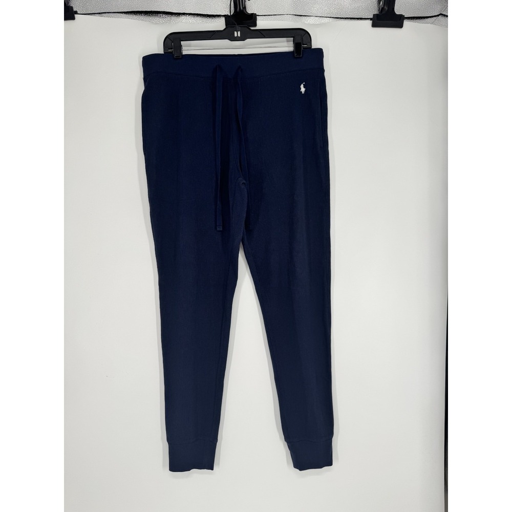 Polo Ralph Lauren Joggers Sweatpants Mens XL Navy Waffle Knit Thermal Sleepwear